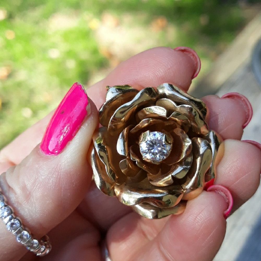 Absolutely stunning Blooming Rose Pin/Pendant